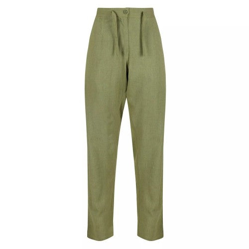 Front - Regatta Womens/Ladies Maida Linen Trousers