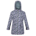 Front - Regatta Girls Talei Floral Waterproof Jacket