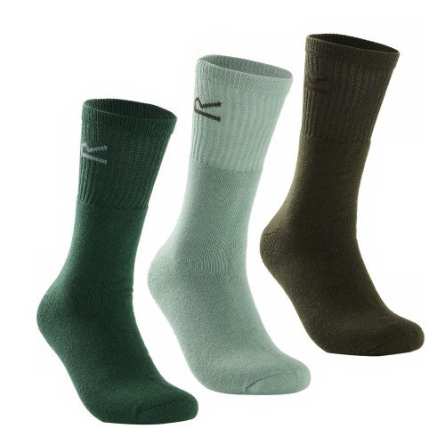 Front - Regatta Great Outdoors Mens Cotton Rich Casual Socks (Pack Of 3)