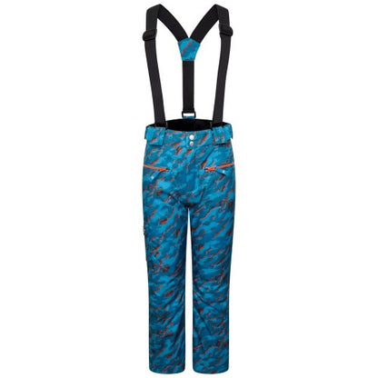 Front - Dare 2B Childrens/Kids Timeout II Waterproof Camo Ski Trousers