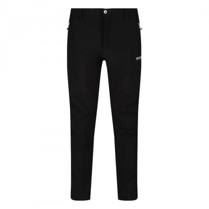 Front - Regatta Great Outdoors Mens Adventure Tech Geo II Wind Resistant Long Leg Softshell Trousers