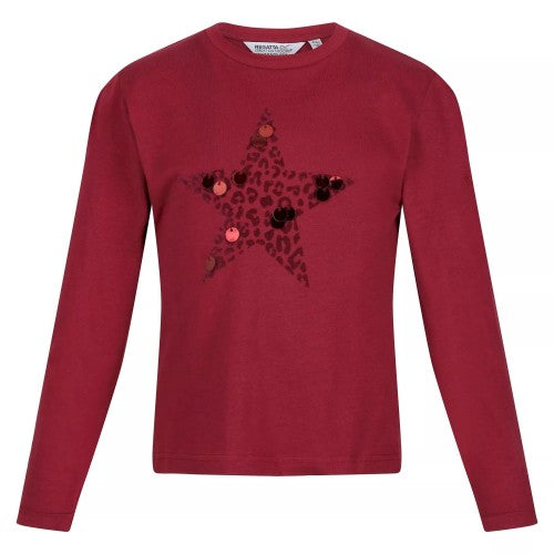 Front - Regatta Childrens/Kids Wenbie III Stars Long-Sleeved T-Shirt