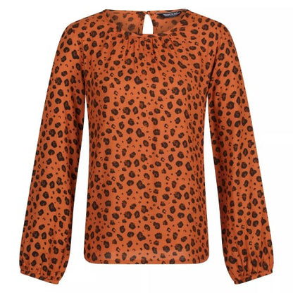 Front - Regatta Womens/Ladies Hadria Animal Print Blouse