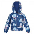 Front - Regatta Childrens/Kids Muddy Puddle Peppa Pig Winter Scene Padded Waterproof Jacket