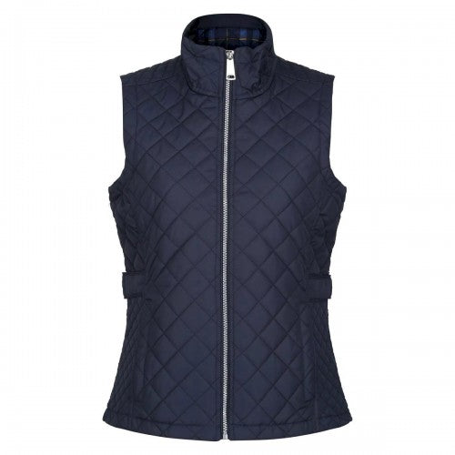 Front - Regatta Womens/Ladies Charleigh Checked Quilted Body Warmer