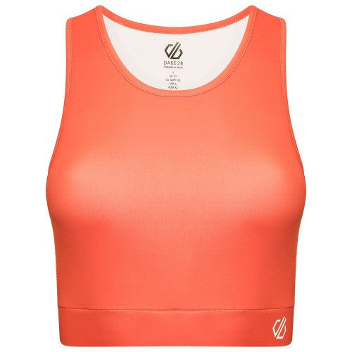 Front - Dare 2B Womens/Ladies Fleur East Edit Move Logo High-Neck Sports Bra