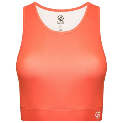 Front - Dare 2B Womens/Ladies Fleur East Edit Move Logo High-Neck Sports Bra