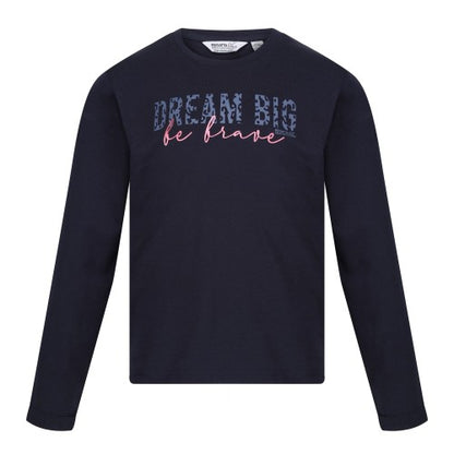 Front - Regatta Childrens/Kids Wenbie III Slogan Long-Sleeved T-Shirt