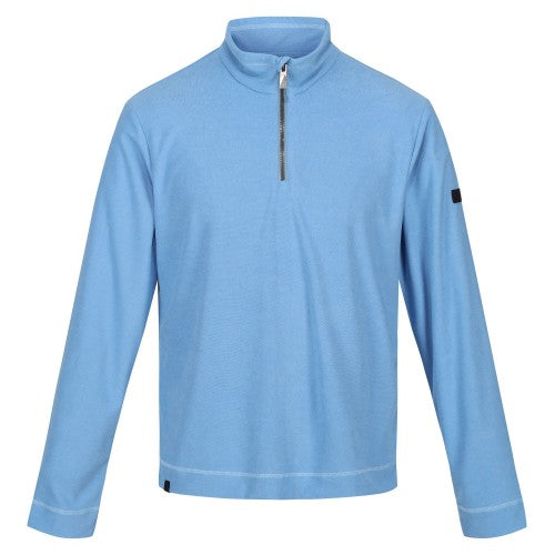 Dark Navy Marl - Front - Regatta Mens Shorebay Zip Neck Fleece Top