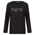 Front - Regatta Womens/Ladies Carlene Hearts Long-Sleeved T-Shirt
