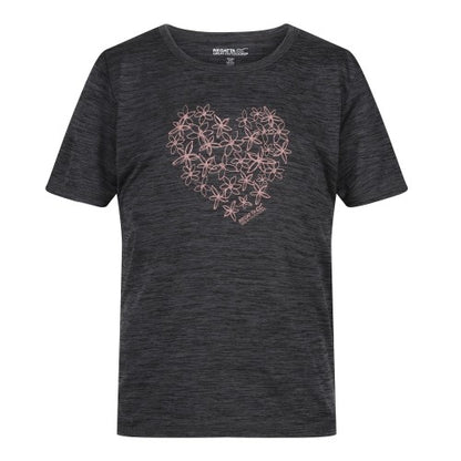 Front - Regatta Childrens/Kids Alvarado VII Heart Marl T-Shirt