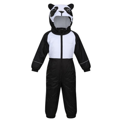 Front - Regatta Childrens/Kids Mudplay III Panda Waterproof Puddle Suit