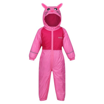 Front - Regatta Childrens/Kids Mudplay III Rabbit Waterproof Puddle Suit