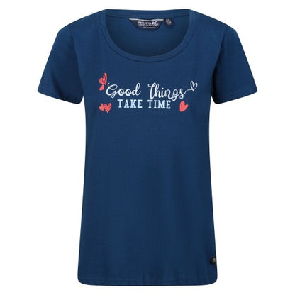 Front - Regatta Womens/Ladies Filandra VII Good Things Take Time Heart T-Shirt