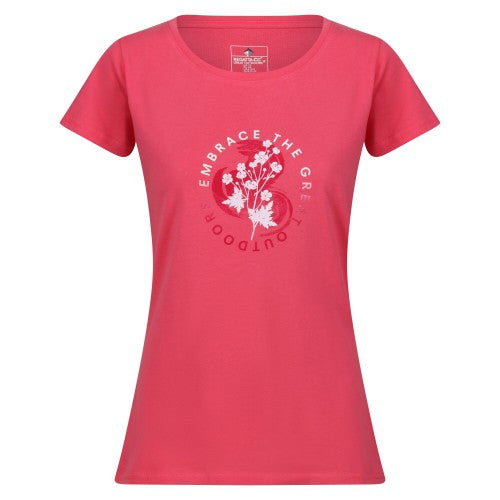 Front - Regatta Womens/Ladies Breezed III Flowers T-Shirt