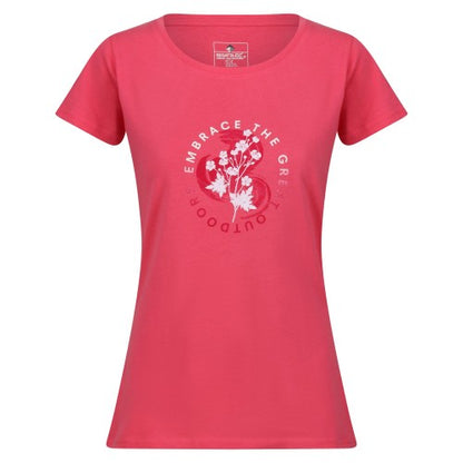 Front - Regatta Womens/Ladies Breezed III Flowers T-Shirt