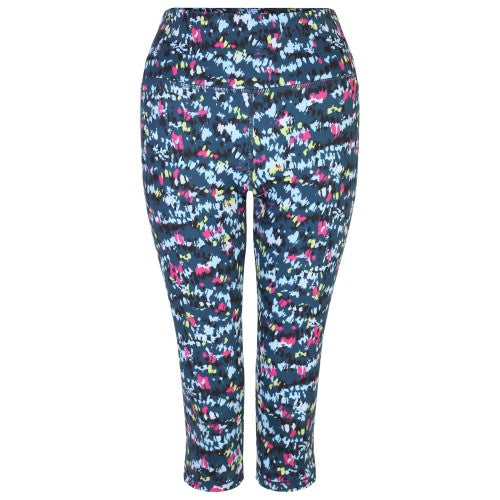 Front - Dare 2B Womens/Ladies Influential Dash Print 3/4 Leggings