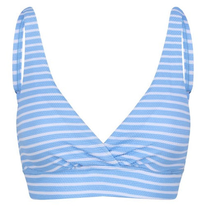 Front - Regatta Womens/Ladies Paloma Stripe Textured Bikini Top
