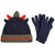 Front - Dare 2B Childrens/Kids Brighten Dinosaur Hat And Gloves Set