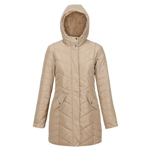 Front - Regatta Womens/Ladies Panthea Insulated Padded Hooded Jacket