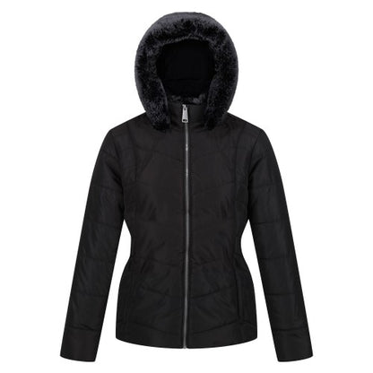 Front - Regatta Womens/Ladies Wildrose Baffled Padded Hooded Jacket