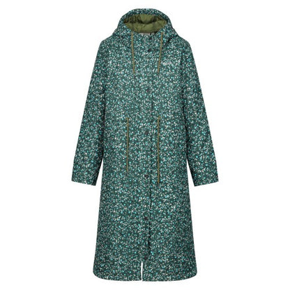 Front - Regatta Womens/Ladies Orla Berry Bubble Hooded Longline Padded Jacket
