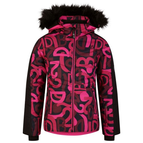 Front - Dare 2B Girls Ding Graffiti Ski Jacket