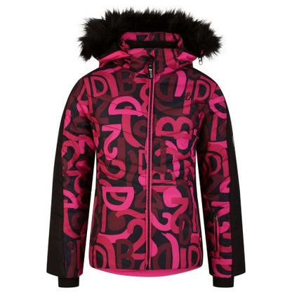 Front - Dare 2B Girls Ding Graffiti Ski Jacket