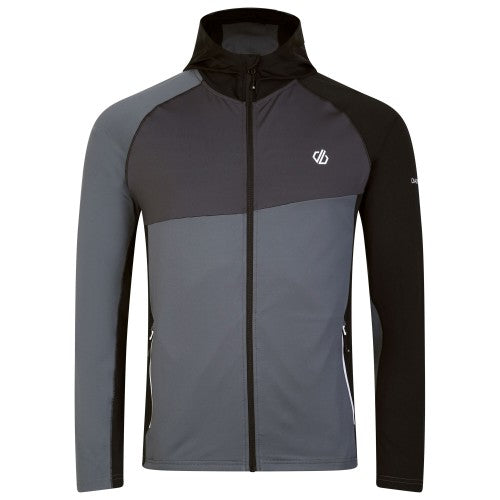 Front - Dare 2B Mens Touring Hooded Stretch Full Zip Jacket