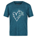 Front - Regatta Childrens/Kids Findley Keep Going Heart Marl T-Shirt