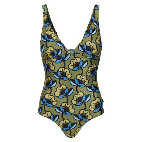 Front - Regatta Womens/Ladies Orla Kiely Passion Flower One Piece Swimsuit