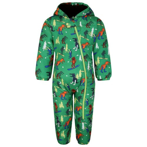 Front - Dare 2B Baby Bambino II Dinosaur Waterproof Snowsuit