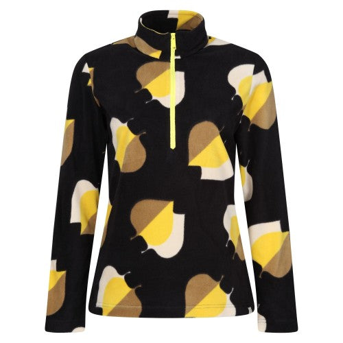 Front - Regatta Womens/Ladies Orla Kiely Shadow Elm Zip Neck Fleece Top