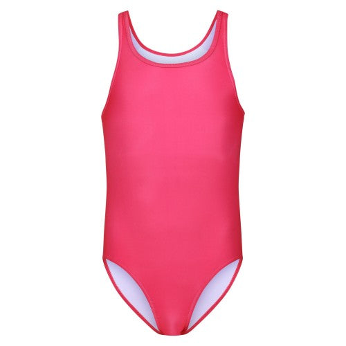 Front - Regatta Girls Katrisse Plain One Piece Swimsuit