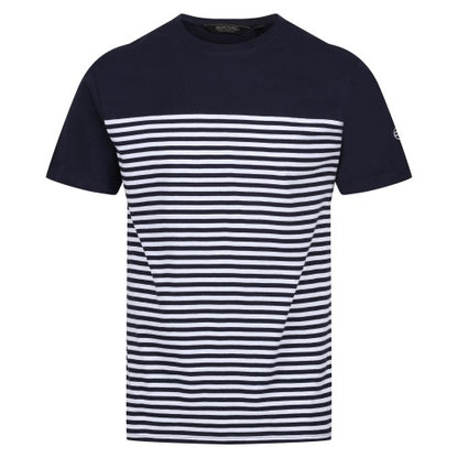 Front - Regatta Mens Shorebay Striped Coolweave T-Shirt