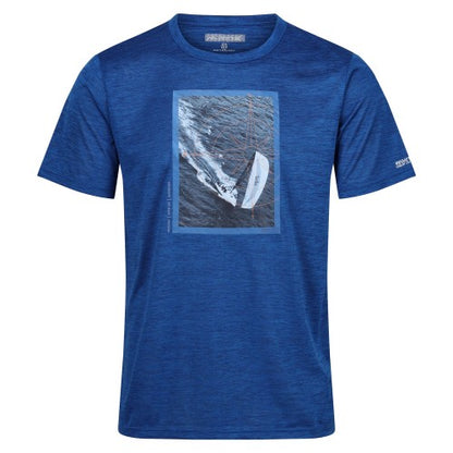 Front - Regatta Mens Fingal VIII Sailboat Marl T-Shirt