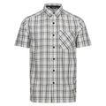 New Royal-Persimmon - Front - Regatta Mens Mindano VIII Checked Short-Sleeved Shirt