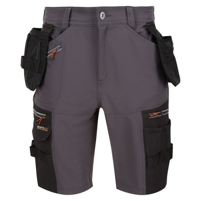 Front - Regatta Professional Mens Detachable Holster Pocket Shorts