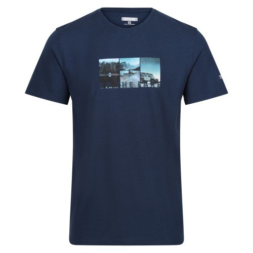 Front - Regatta Mens Breezed IV Landscape T-Shirt