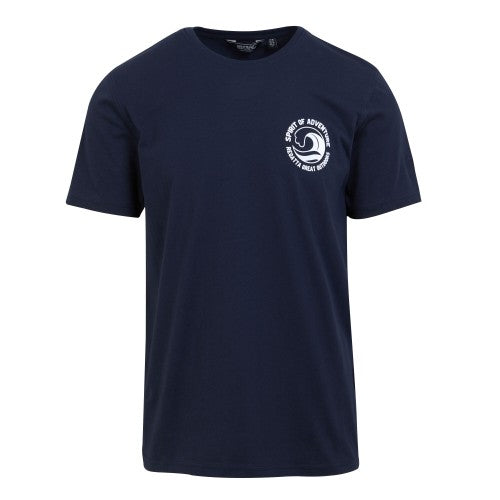 Front - Regatta Mens Cline VIII Wave T-Shirt
