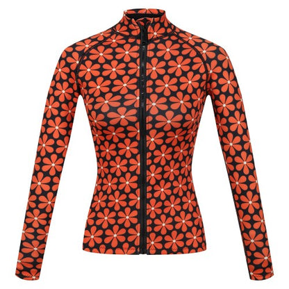 Front - Regatta Womens/Ladies Orla Kiely Floral Scuba Swim Top