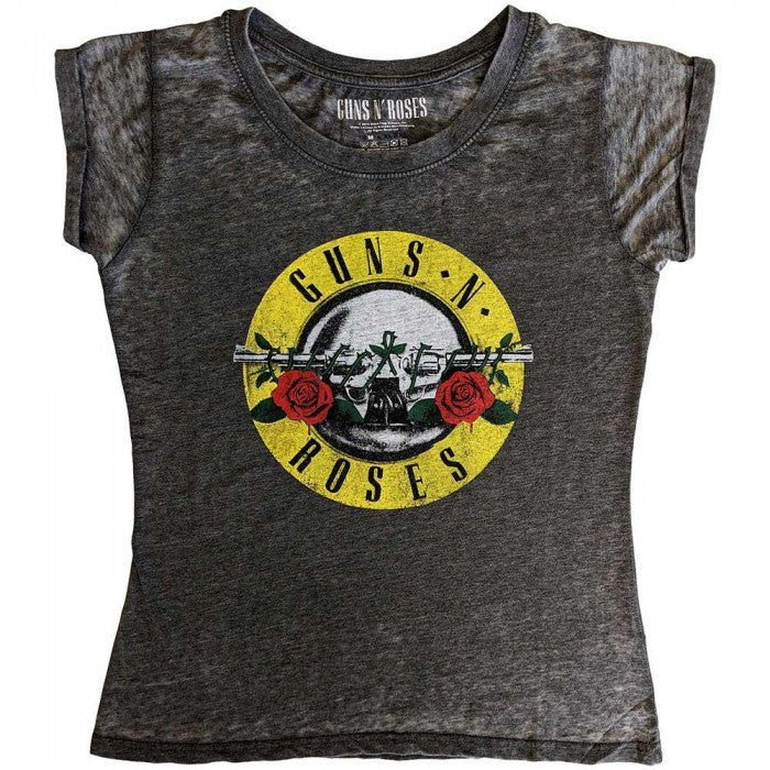 Front - Guns N Roses Unisex Adult Burnout Logo T-Shirt