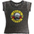 Front - Guns N Roses Unisex Adult Burnout Logo T-Shirt