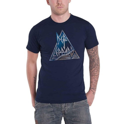 Front - Def Leppard Womens/Ladies Triangle Logo Cotton T-Shirt