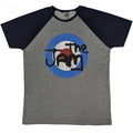 Front - The Jam Unisex Adult Vintage Logo Raglan T-Shirt