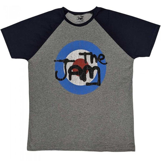 Front - The Jam Unisex Adult Vintage Logo Raglan T-Shirt