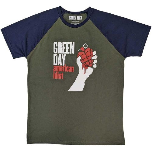 Front - Green Day Unisex Adult American Idiot Raglan T-Shirt
