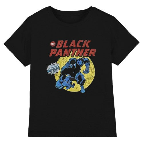 Front - Black Panther Unisex Adult Retro T-Shirt