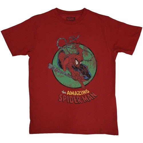Front - The Amazing Spider-Man Unisex Adult Web T-Shirt