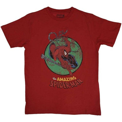 Front - The Amazing Spider-Man Unisex Adult Web T-Shirt
